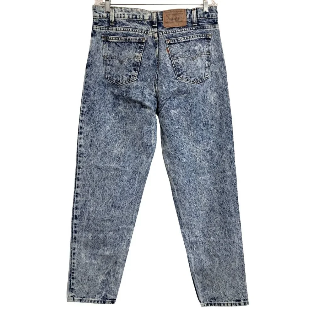 Vintage Levis 550 Acid Wash Relaxed Fit Jeans 35x30‎ USA Made 80s Icon